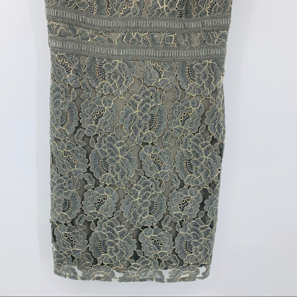 Tadashi Shoji Dress Metallic Lace‎ Sz 10 - Picture 3 of 9